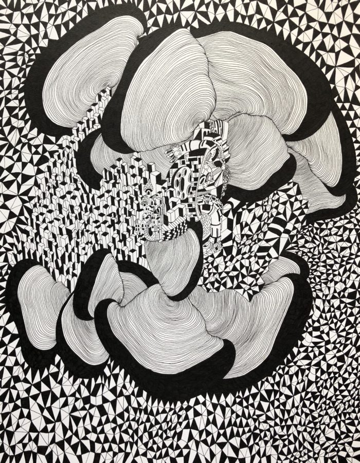 Teruyukj Kurihara_drawing_black and white