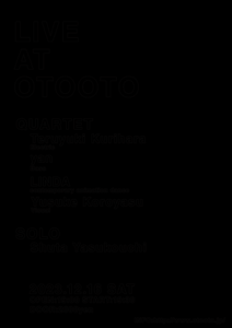【LIVE】12/16(sat) 東北沢 OTOOTO
